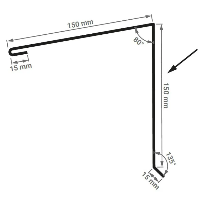 Pultwinkel 150 x 150 mm - Querschnitt